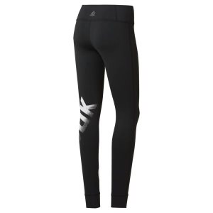 Reebok Cardio Lux Bold Tights Damen - Schwarz - DE 857-WST